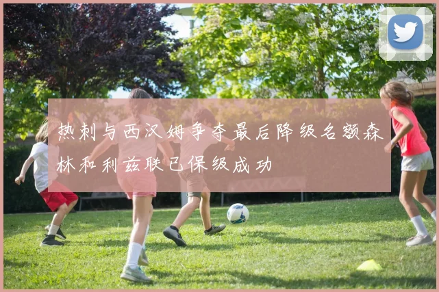 热刺与西汉姆争夺最后降级名额森林和利兹联已保级成功